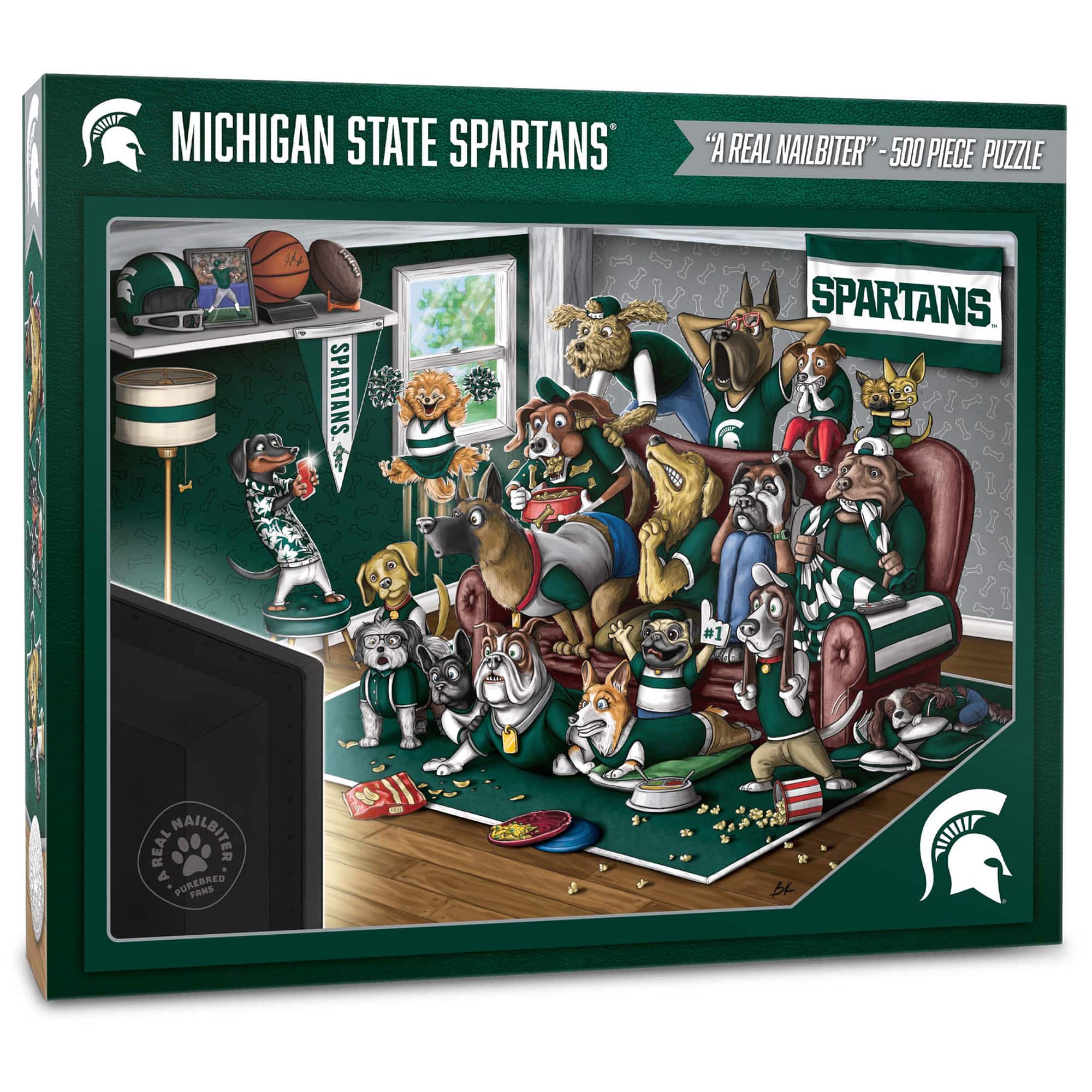 Photos - Jigsaw Puzzle / Mosaic YouTheFan - Michigan State Spartans Purebred Fans 18'' x 24'' A Real Nailbiter 500-Piece Puzzle - Multicolor 4332657