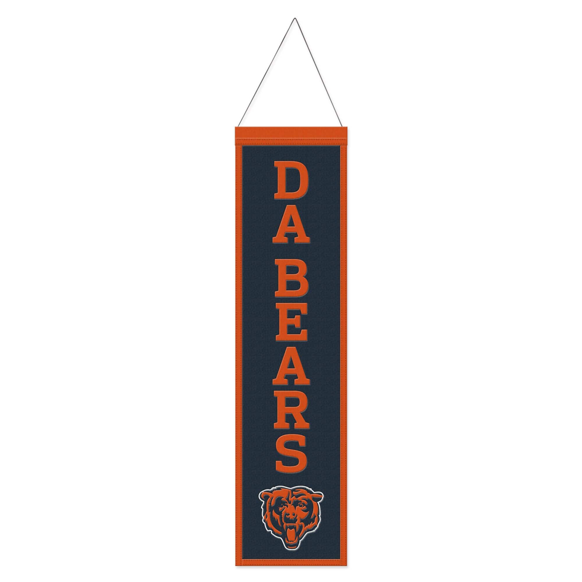 WinCraft - Chicago Bears 8" x 32" Slogan Wool Banner - Multicolor