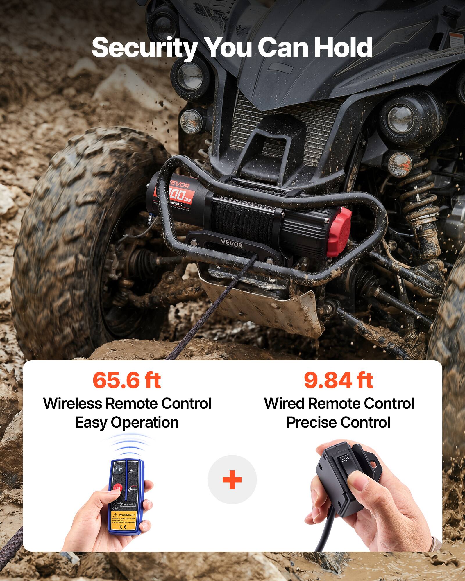 Security You Can Hold

65.6 ft Wireless Remote Control Easy Operation

9.84 ft Wired Remote Control Precise Control