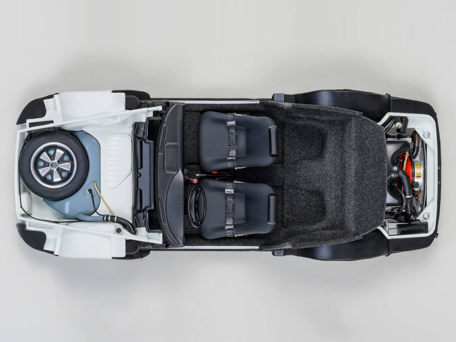 Alt View 6. Autoart - Porsche 911 Carrera 2.7 RS Grand Prix White with Green Stripes and Wheels 1/18 Model Car by Autoart.