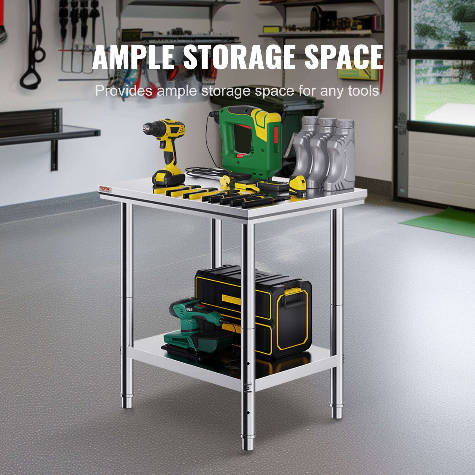 AMPLE STORAGE SPACE  
Provides ample storage space for any tools