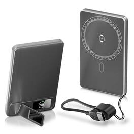 Alpha Digital - 5,000mAh Power Bank - Ultra-Thin, Magnetic Wireless Charging, Phone Stand