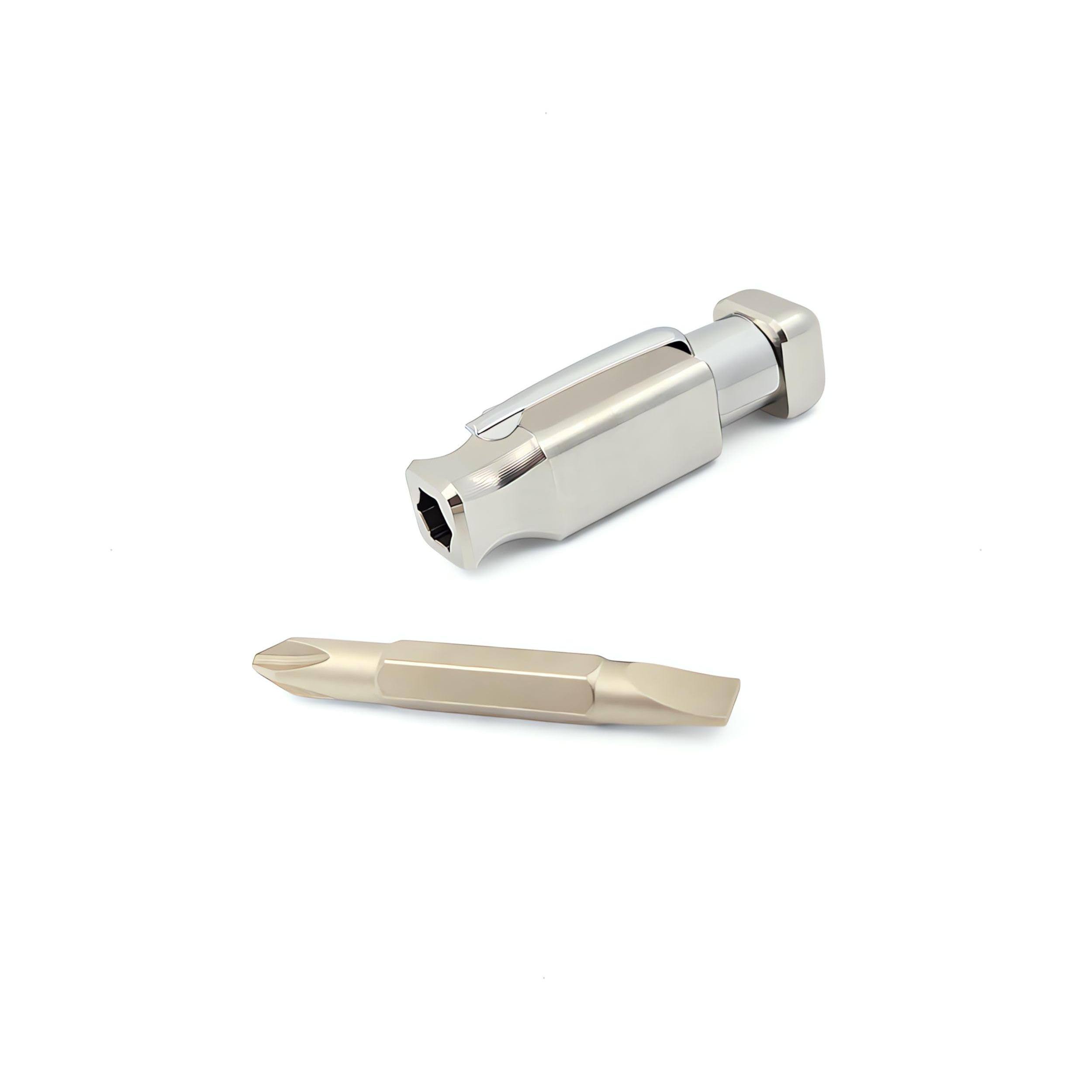 Alt View 3. Dapper Styles - Pocket With & Clip stainless Steel Double Ended Phillips Flat Head - Default.