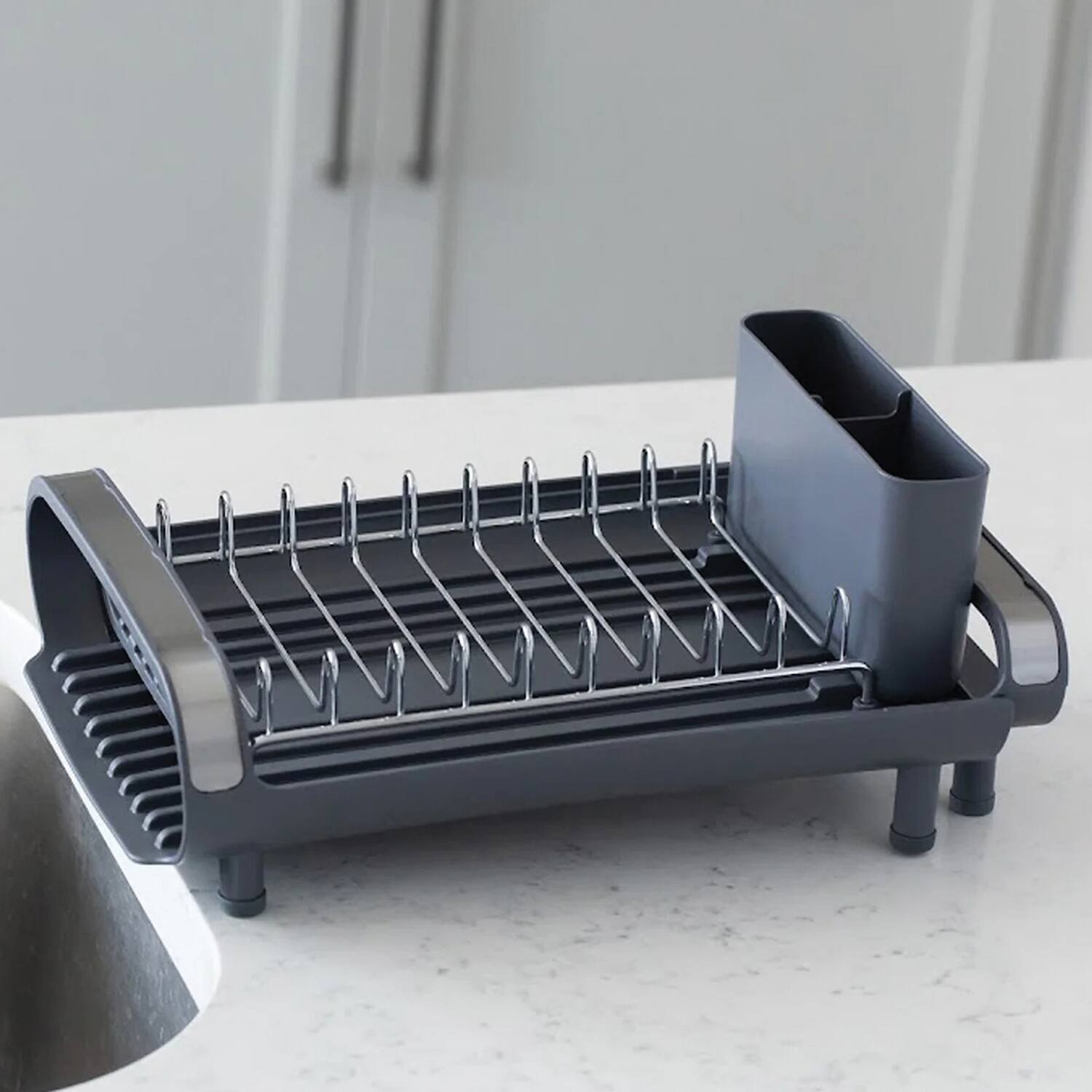 Alt View 2. Better Houseware - Compact Expanding Dish Rack - Gray.