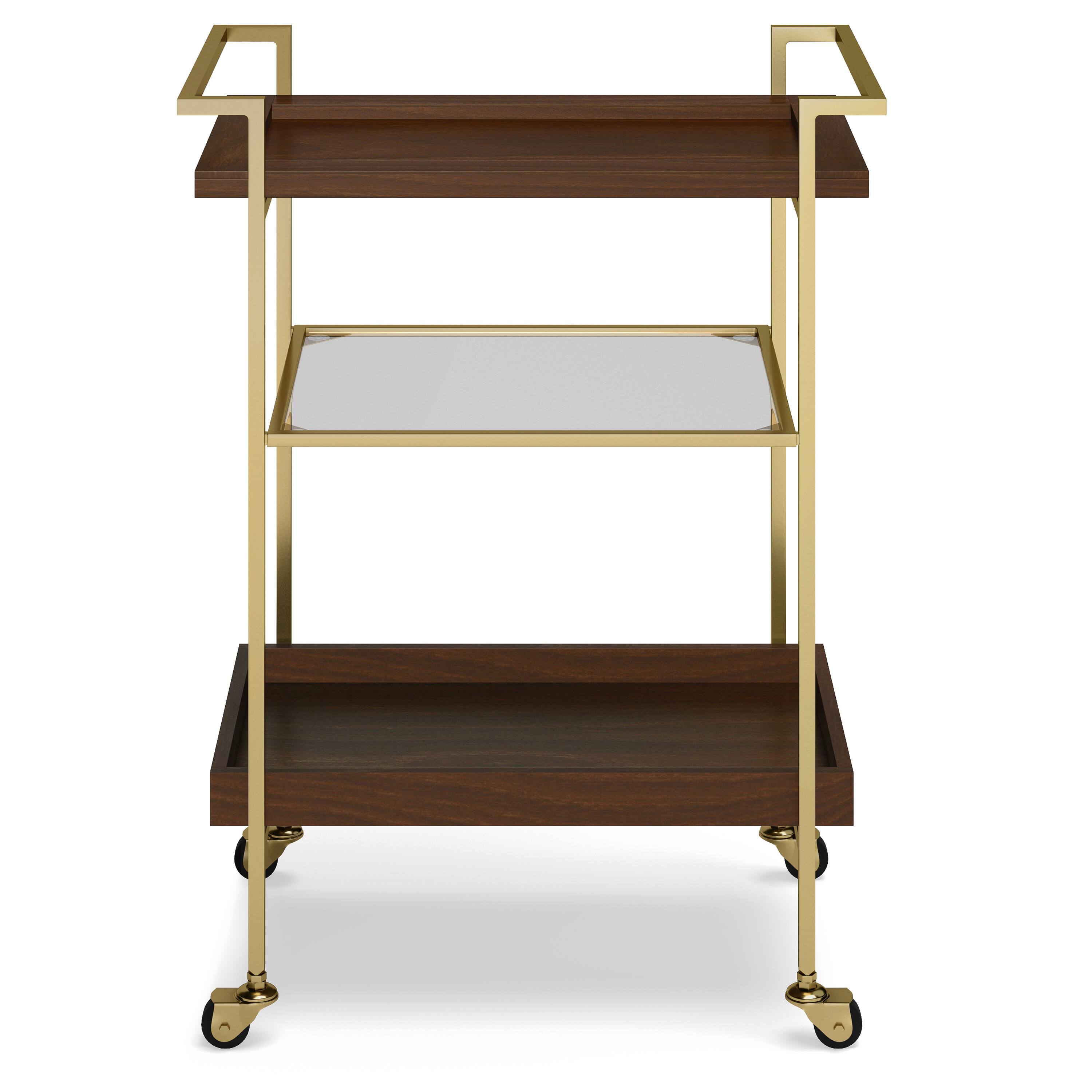 Alt View 13. Simpli Home - Jace Bar Cart - Cognac.
