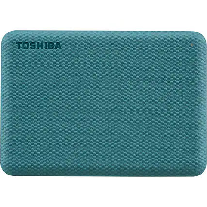 Front. Toshiba - Toshiba Canvio Advance 1TB USB 3.2 Gen 1 Portable Hard Drive, Green - Green.