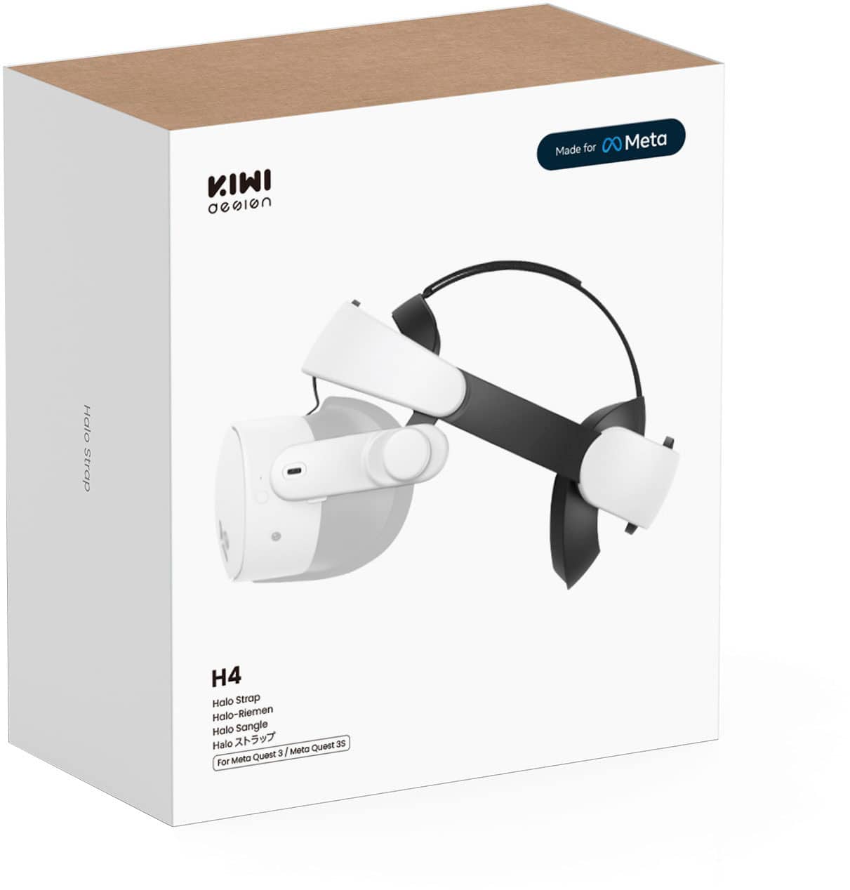 The text on the image reads: "KIHI Design Meta Halo strap H4 Meta Halo Strap Meta Halo-Riemen Meta Halo-Sangle Meta Halo-Quest 35 Meta For Meta Quest."