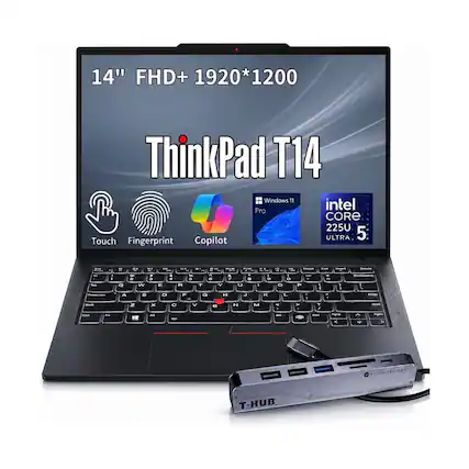 14" FHD+ 1920*1200
ThinkPad T14
Windows 11
Intel Core i5 Pro 225U
Touch
Fingerprint
Copilot
Thunderobot T-HUB