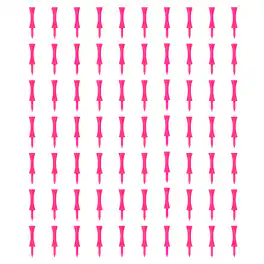 Unique Bargains - Plastic Step Down Golf Tees, 2.3 Inch Unbreakable Plastic Tees Bulk, 140pcs - Fits Practice/Outdoor/Course/Competition - Pink