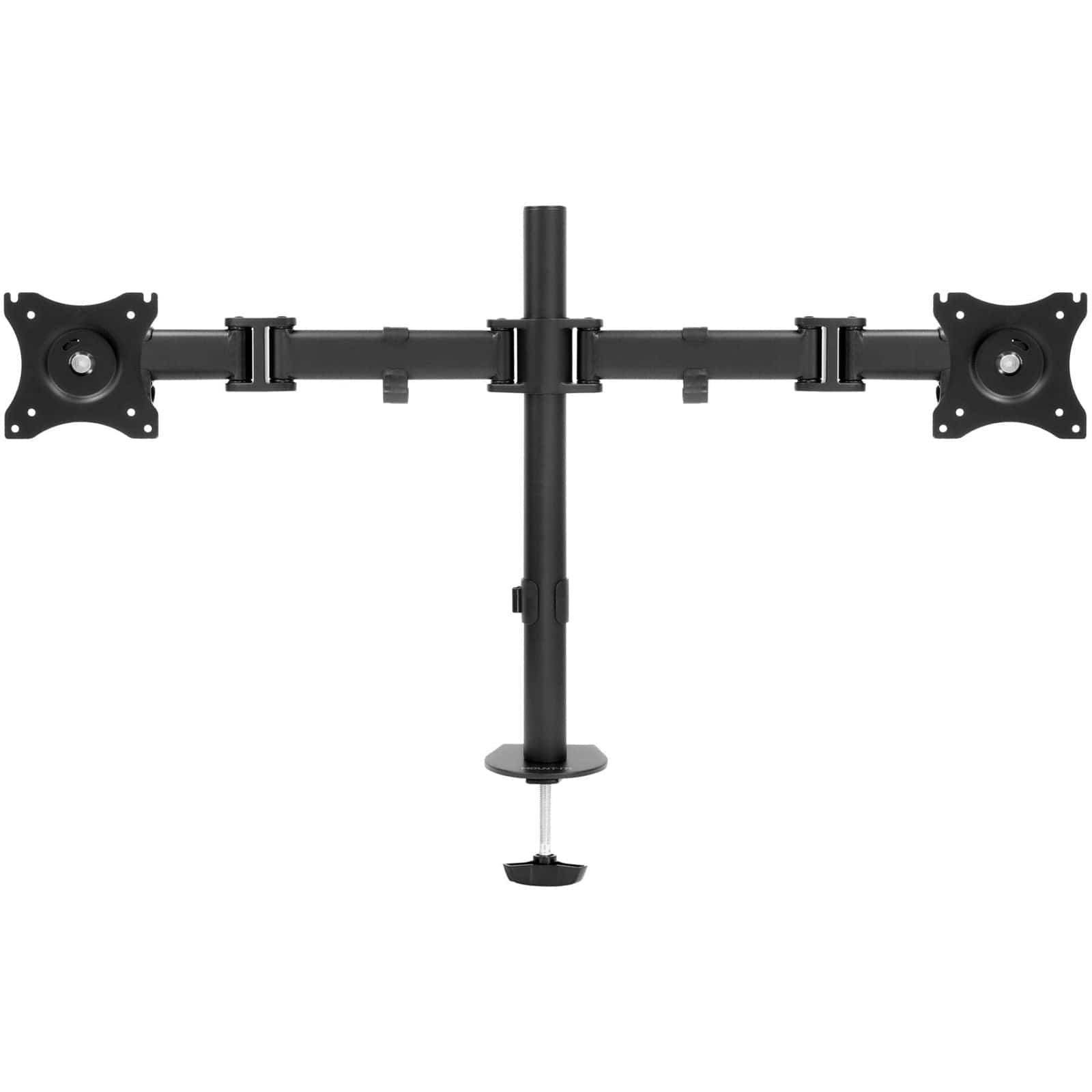 Alt View 4. Mount-It! - Ergonomic Full Motion Dual Monitor Desk Mount – Height Adjustable, Swivel & Tilt for Monitors 13" to 27" - Black.