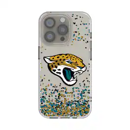 Keyscaper - NFL - Jacksonville Jaguars - iPhone Clear Case with Confetti Design - 14 - Multicolor