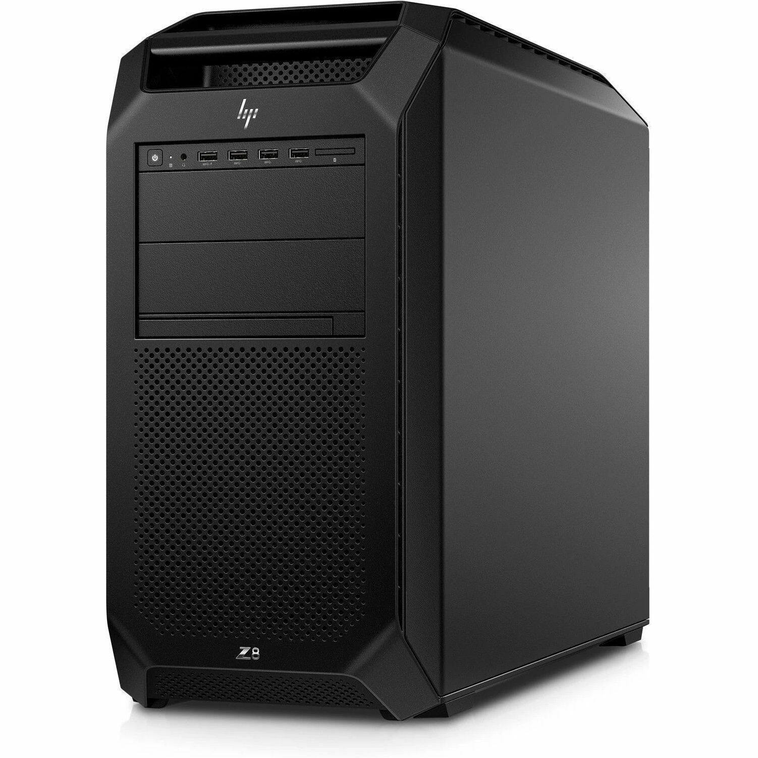Alt View 1. HP - HP Z8 G5 Workstation - Intel Xeon Silver 4514Y - 64 GB - 512 GB SSD - Tower - Black - Smart Buy - Intel C741 Chip - Black.