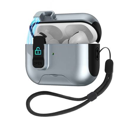 Front. Stock Preferred - For AirPods Pro 3rd Gen. 2025 Case with Kickstand Phone Holder - Grey.