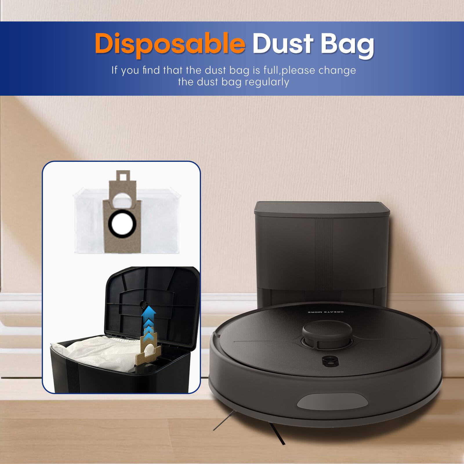 Disposable Dust Bag

If you find that the dust bag is full, please change the dust bag regularly.