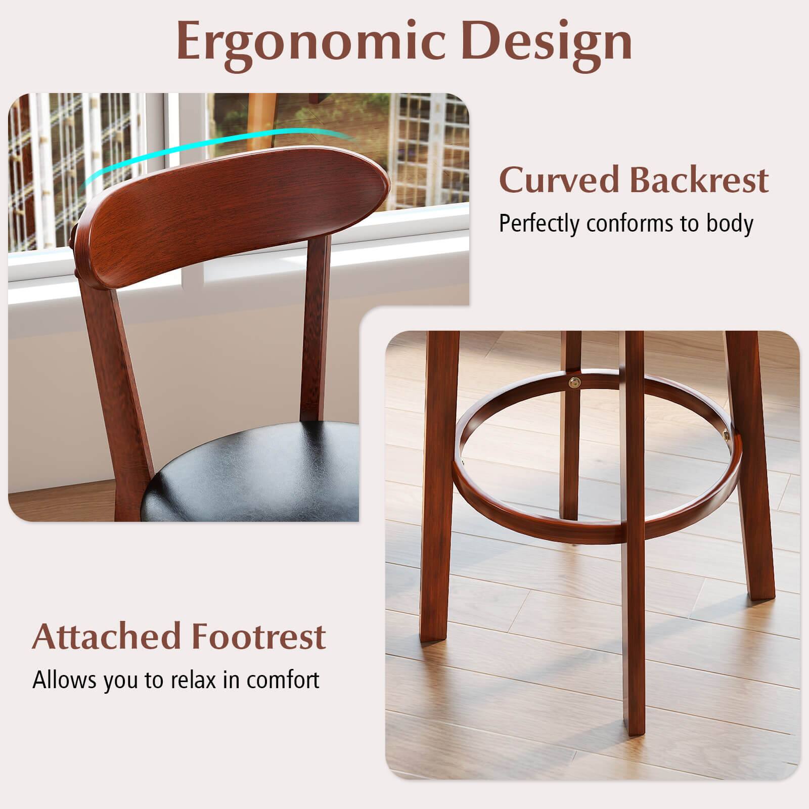 Ergonomic Design: Curved Backrest, Attached Footrest, Allows you to relax in comfort.