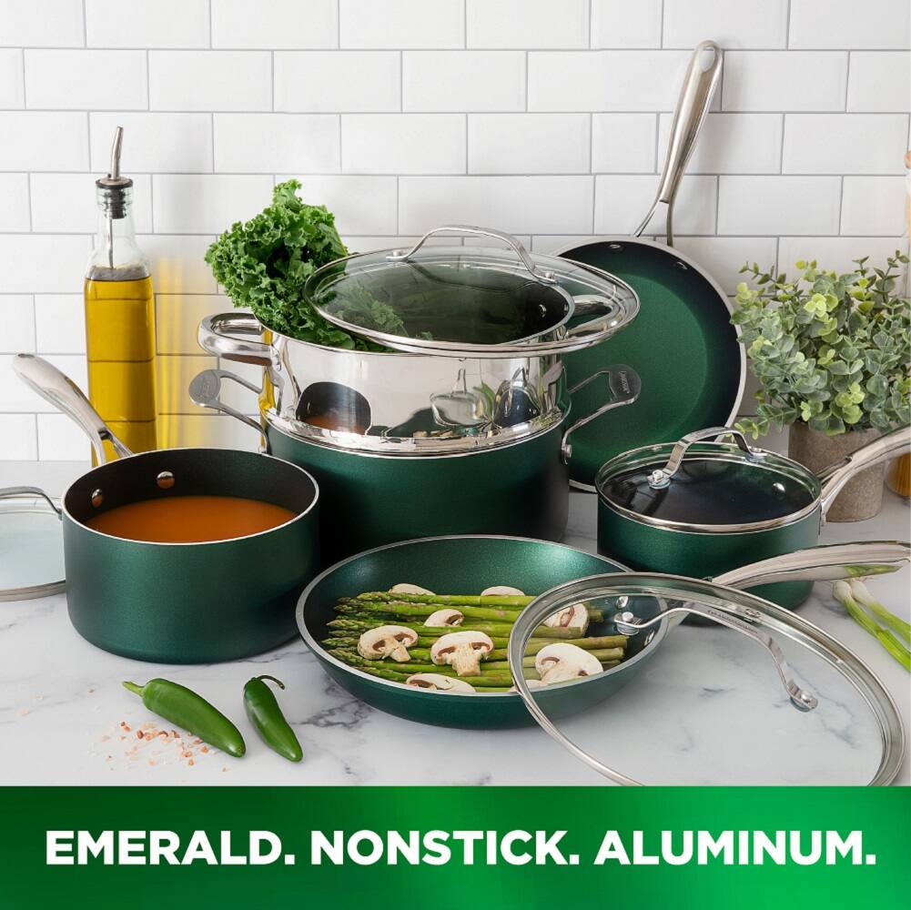 Granitestone - Non Stick 10pc Cookware Set - Emerald
