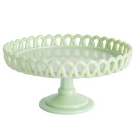 Martha Stewart - Highbrook Jadeite Glass Loop Cake Stand - Mint