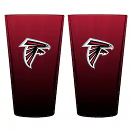 The Memory Company - Atlanta Falcons Two-Pack 16oz. Ombre Pint Glass Set - Multicolor