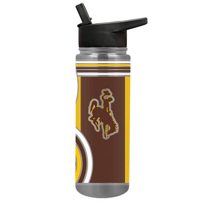 Front. Great American Products - Wyoming Cowboys 24oz. Cool Vibes Jr. Thirst Hydration Water Bottle - Multicolor.