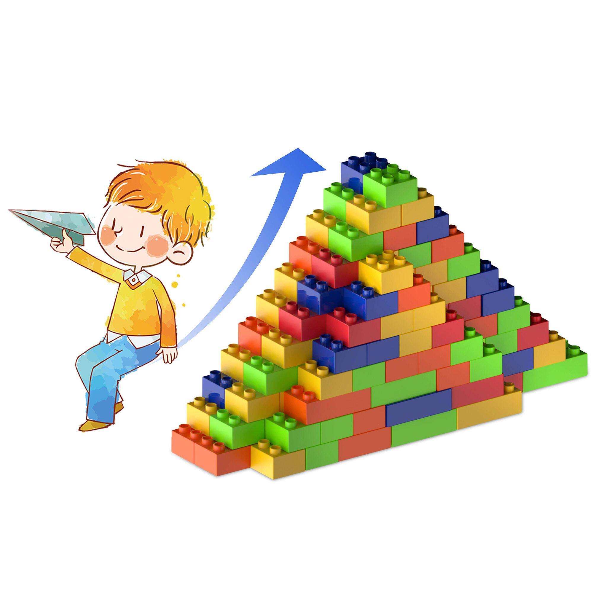 Alt View 5. PicassoTiles - PICASSO-TILES 150PCS Large Construction Brick Building Blocks, STEM Educational Toy Set, Creative Learning Playset.