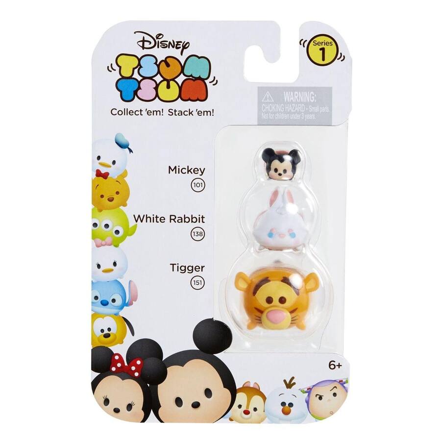 Disney Rbabit Disney Tsum Tsum 3 Pack: Mickey, White Rabbit, Tigger Multi Color ...
