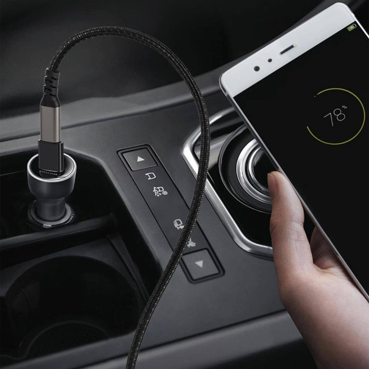 Left. Stock Preferred - 2-Pack USB 3.1 Type-A to Type-C Female Adapters - Black.