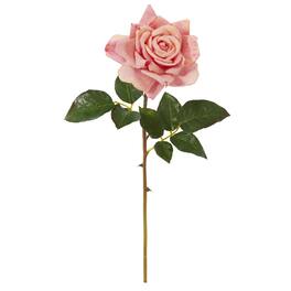 BreeBe - 20" Rose Artificial Flower (Set of 6) - Pink Peach
