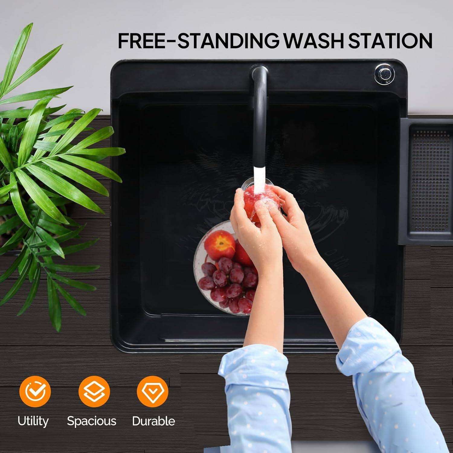 FREE-STANDING WASH STATION

Utility Spacious Durable