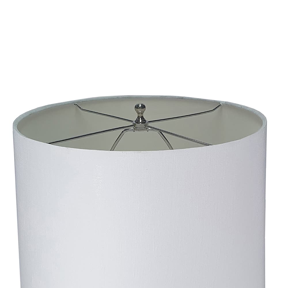 Left. Luckbyte - 16x285 Inch Diameter Glass Table Lamp Modern Bedside Accent Lamp.