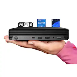 HP - Elite Mini G9 Business Desktop, 13th Gen Intel 16-Core i7-13700T, USB-C, Wi-Fi 6, Windows 11 Pro (16GB RAM | 512GB SSD) - Black
