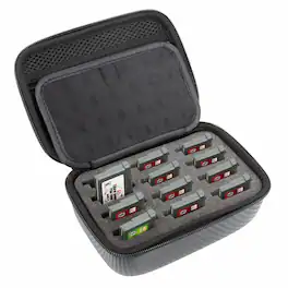 CASEMATIX - Travel Case for Game Boy Advance GBA Game Cartridges – Holds 12 Game Cartridges in Protective Foam Slots - Black