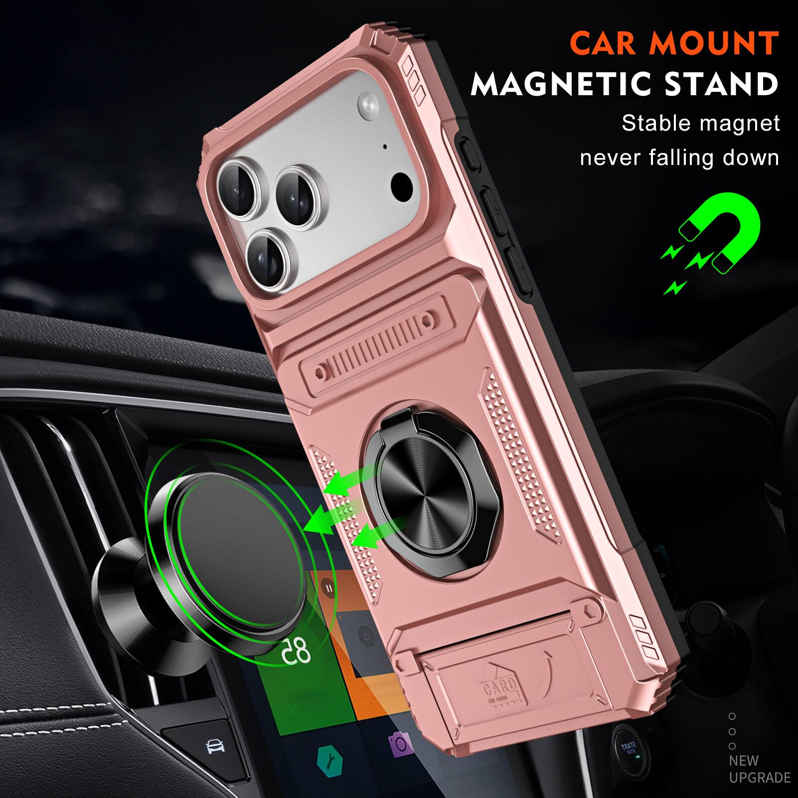 CAR MOUNT MAGNETIC STAND  
Stable magnet never falling down  
NEW UPGRADE