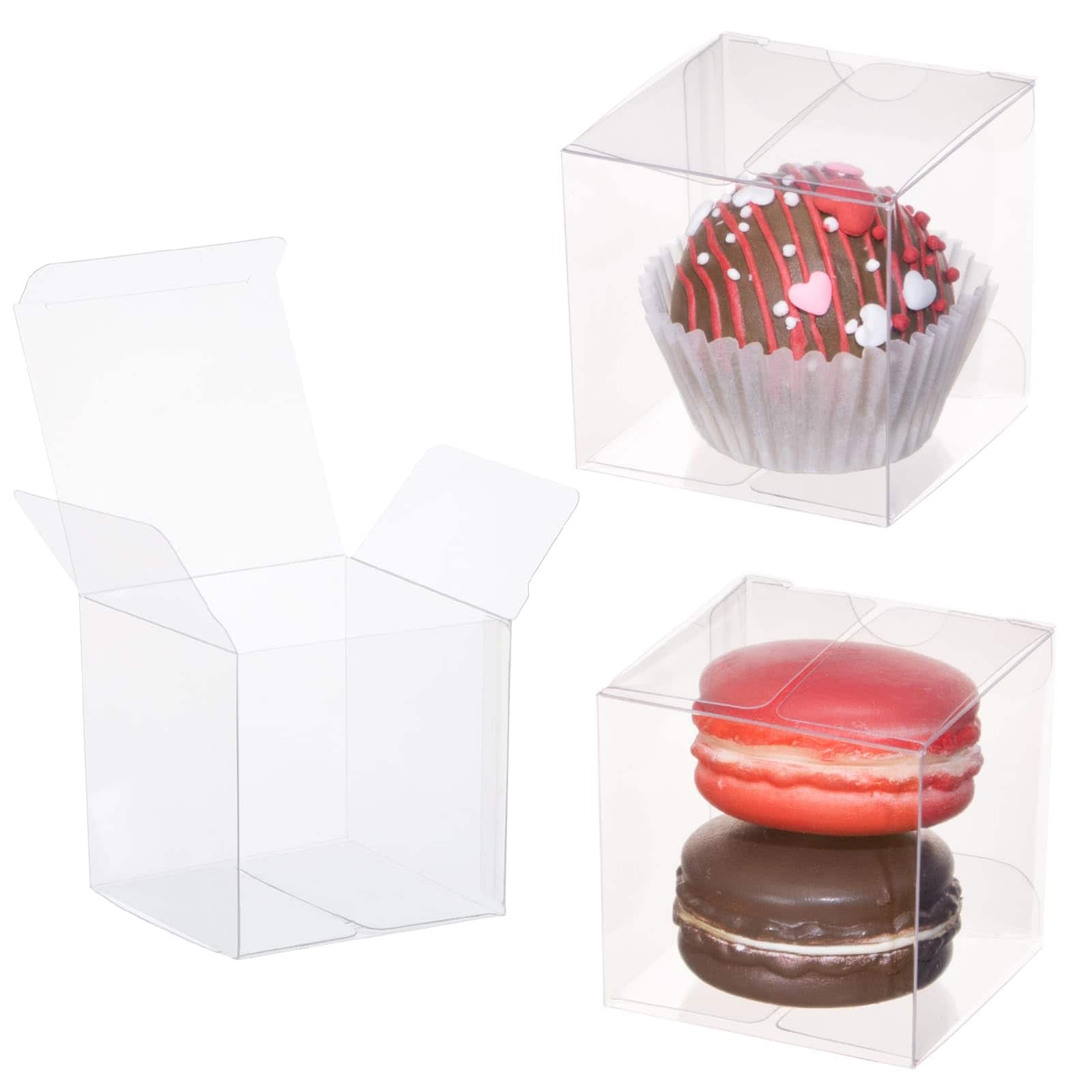 Paradigms Interiors - Inch Clear Hot Chocolate Bomb Boxes - Christmas & Birthday Gift - 2"x2"x2"-50