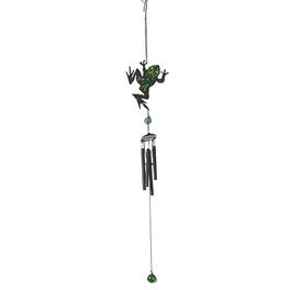 FC Design - 27" Long Frog With Black Gem Wind Chime Outdoor Patio or Garden Hanging Decoration - Multi-Color