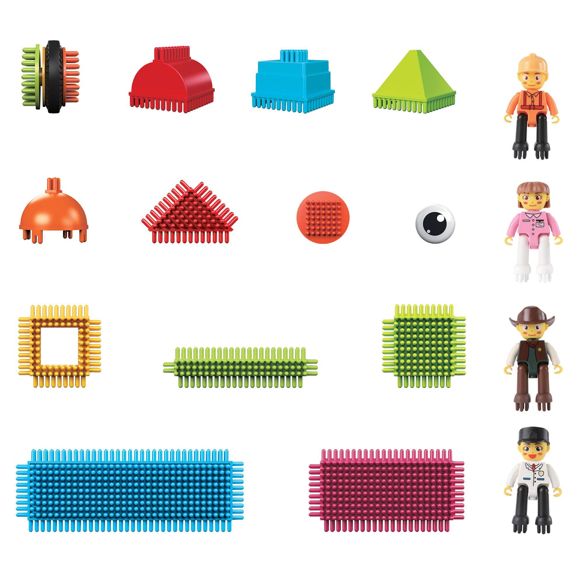 Alt View 6. PicassoTiles - PICASSO-TILES Magnetic Tiles for Kids, 116PCS Hedgehog Playset, Construction STEM Building Blocks Educational Toy.