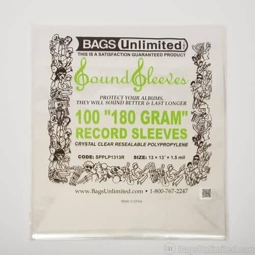 PopMarket - Bags Unlimited SPPLP1313R2 - 12 Inch 180G LP Jacket Sleeve - Resealable - 100 CNT - BAGS / SLEEVES - Multicolor