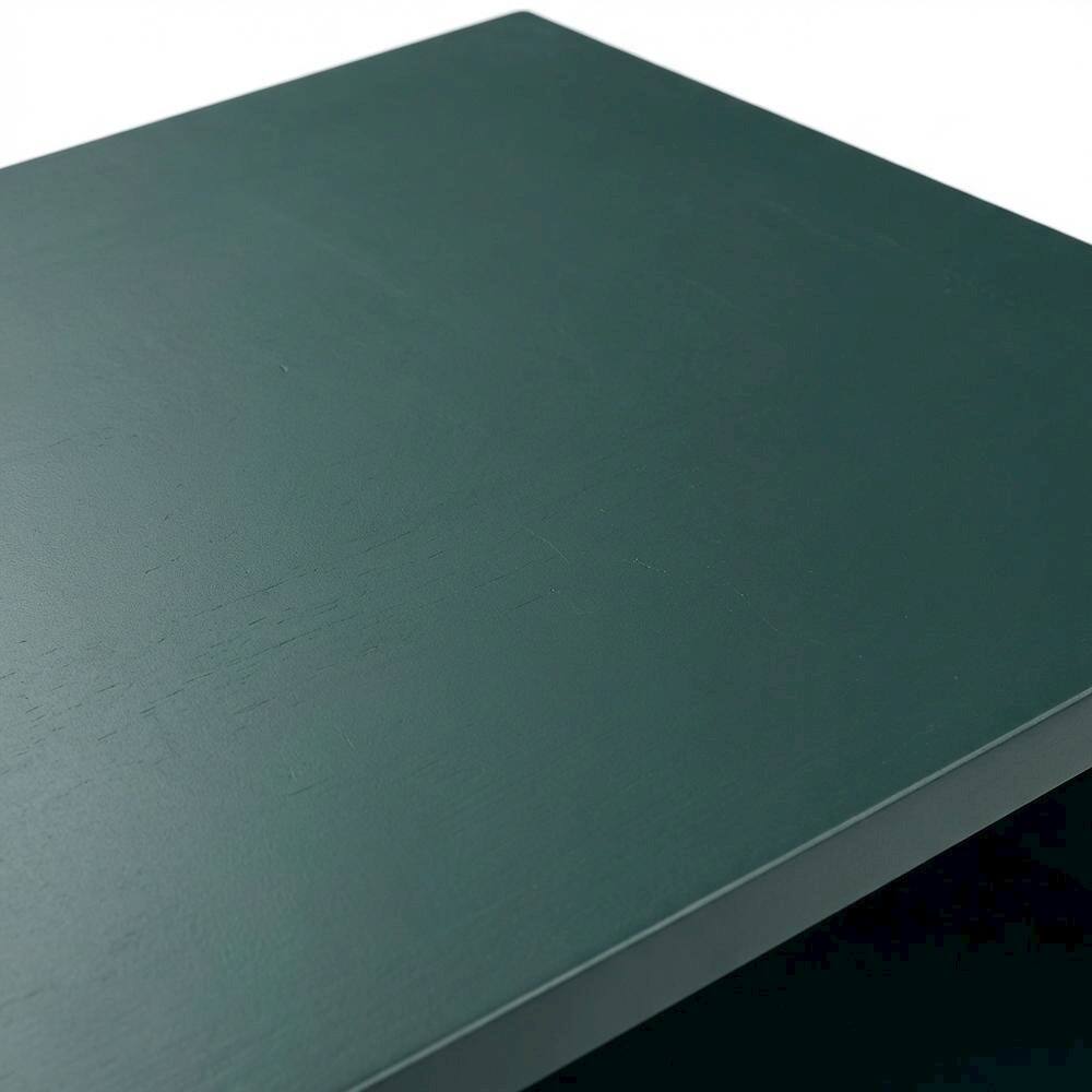 Alt View 2. FurniFact - Wooden record player stand with vinyl storage - Dark Teal.