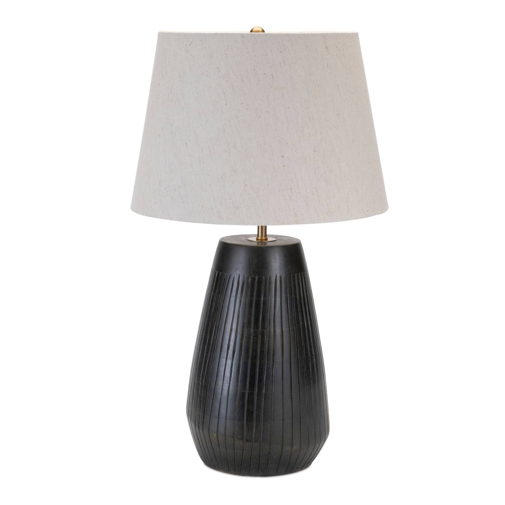 Angle. BreeBe - Table Lamp 21"H - Brown, Cream.