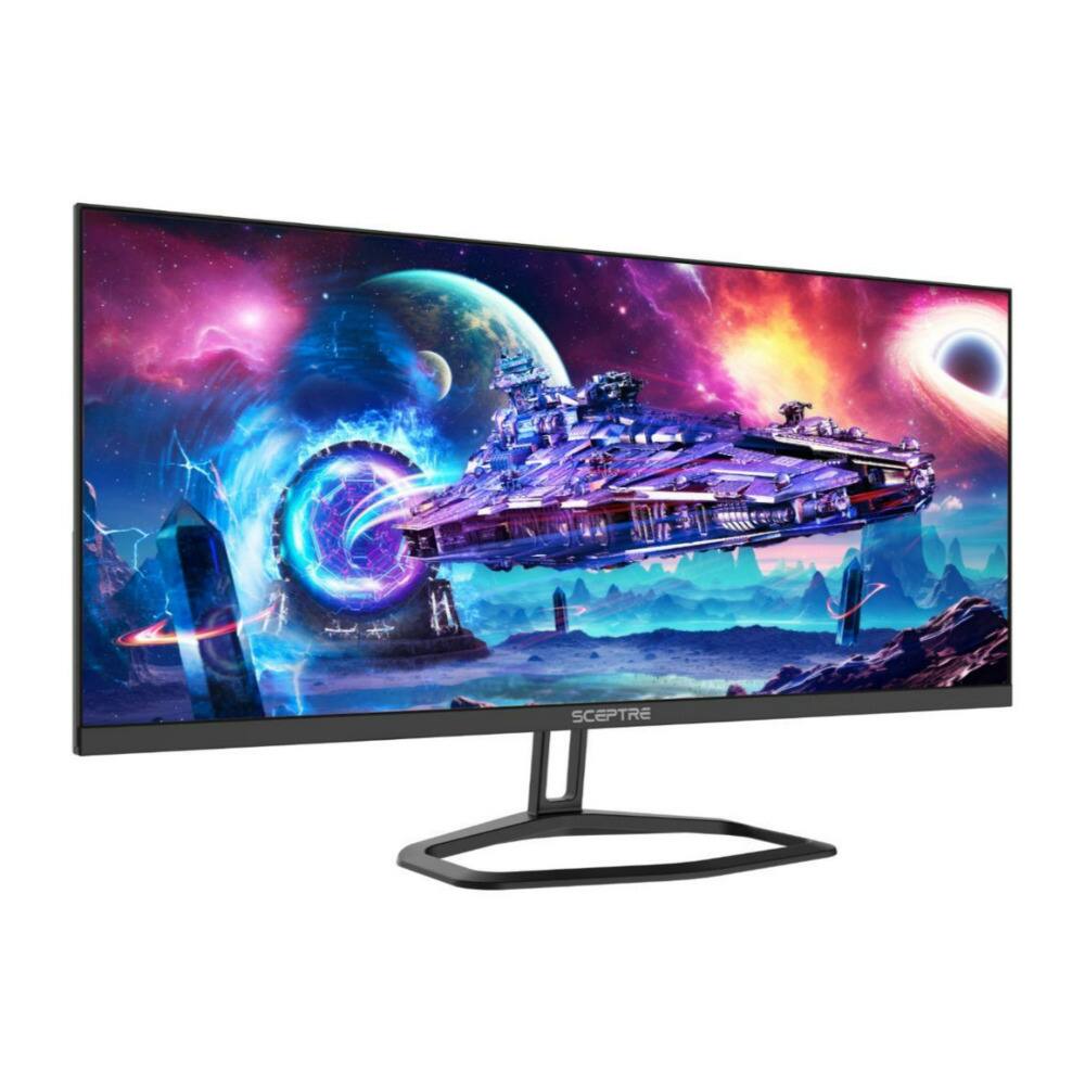 Left. SCEPTRE - Sceptre E305B FU200T 30 Inch Ultrawide 210Hz Full HD Black IPS Monitor - Black.