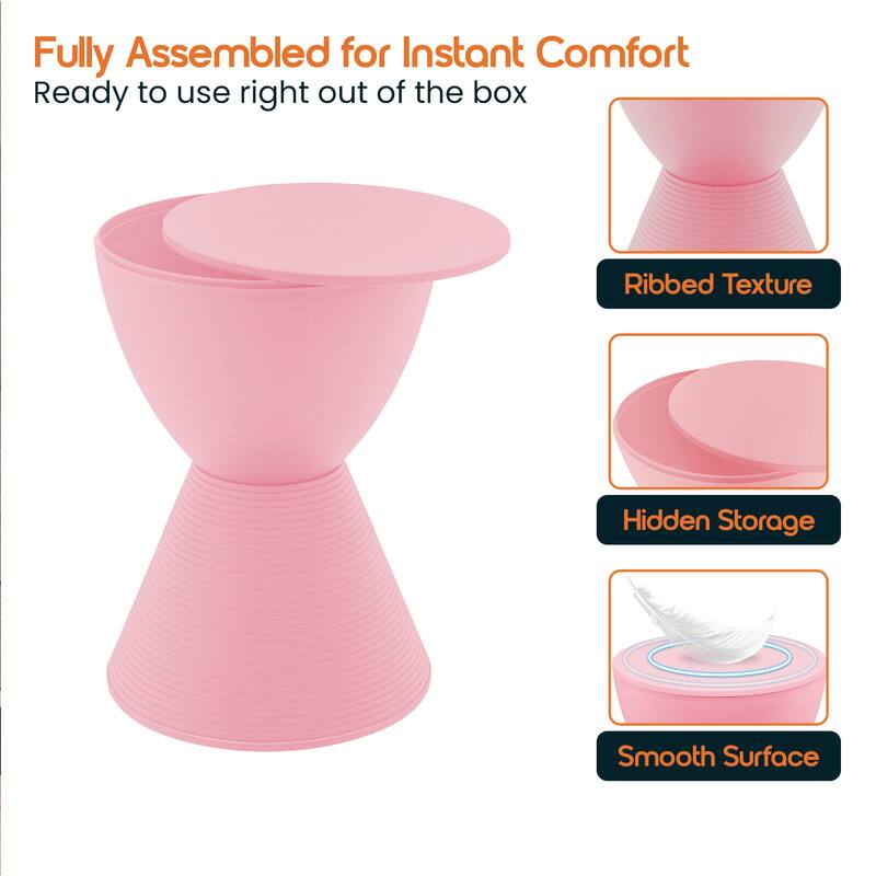 Fully Assembled for Instant Comfort  
Ready to use right out of the box  

- Ribbed Texture  
- Hidden Storage  
- Smooth Surface