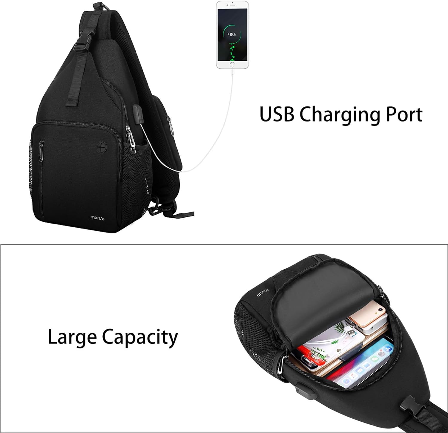 AEO + USB Charging Port  
menro  
Large Capacity