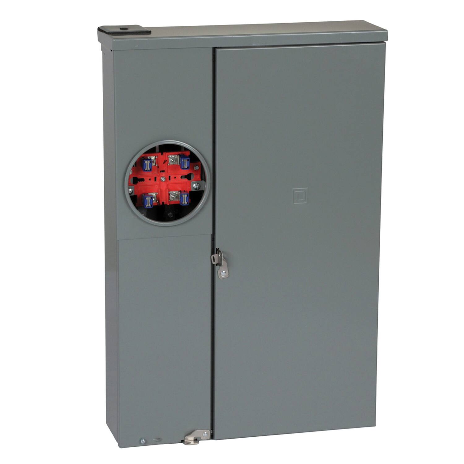 Front. Square D - Square D HomeLine 200 amps 120/240 V 30 space 42 circuits Surface Mount Meter Breaker Load Center.