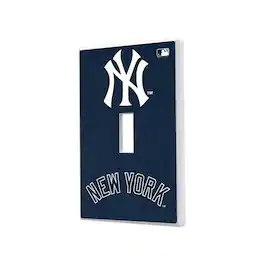 Keyscaper - New York Yankees Solid Single Toggle Light Switch Plate - Multicolor