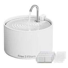 PawsPik - Ceramic Serenity Faucet Dog & Cat Water Fountain, 9-cup - White