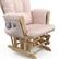 Alt View 13. Storkcraft - Hoop Glider and Ottoman - Natural/Pink.