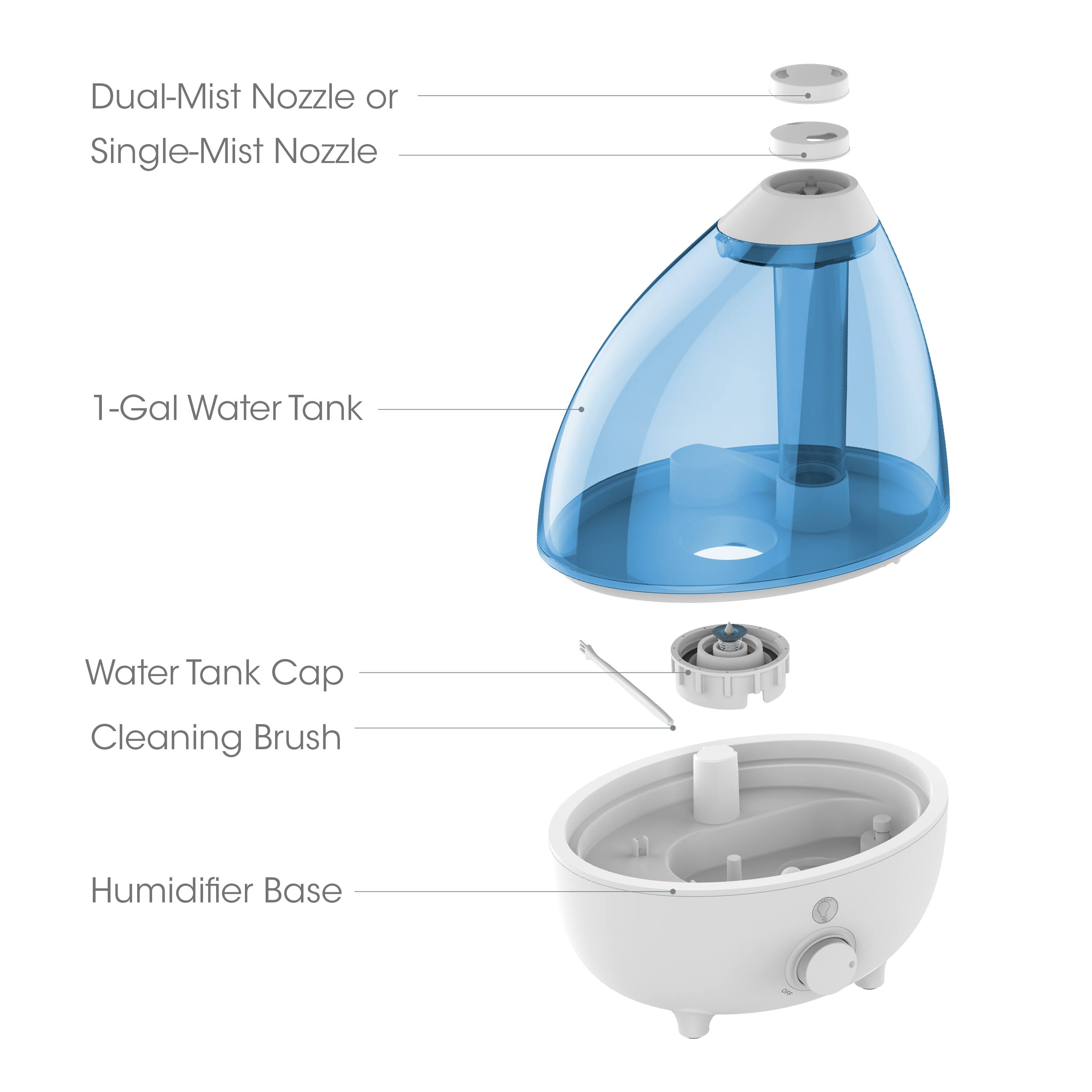 Alt View 12. Pure Enrichment - Extra-Large 1 Gallon Ultrasonic Cool Mist Humidifier - White.