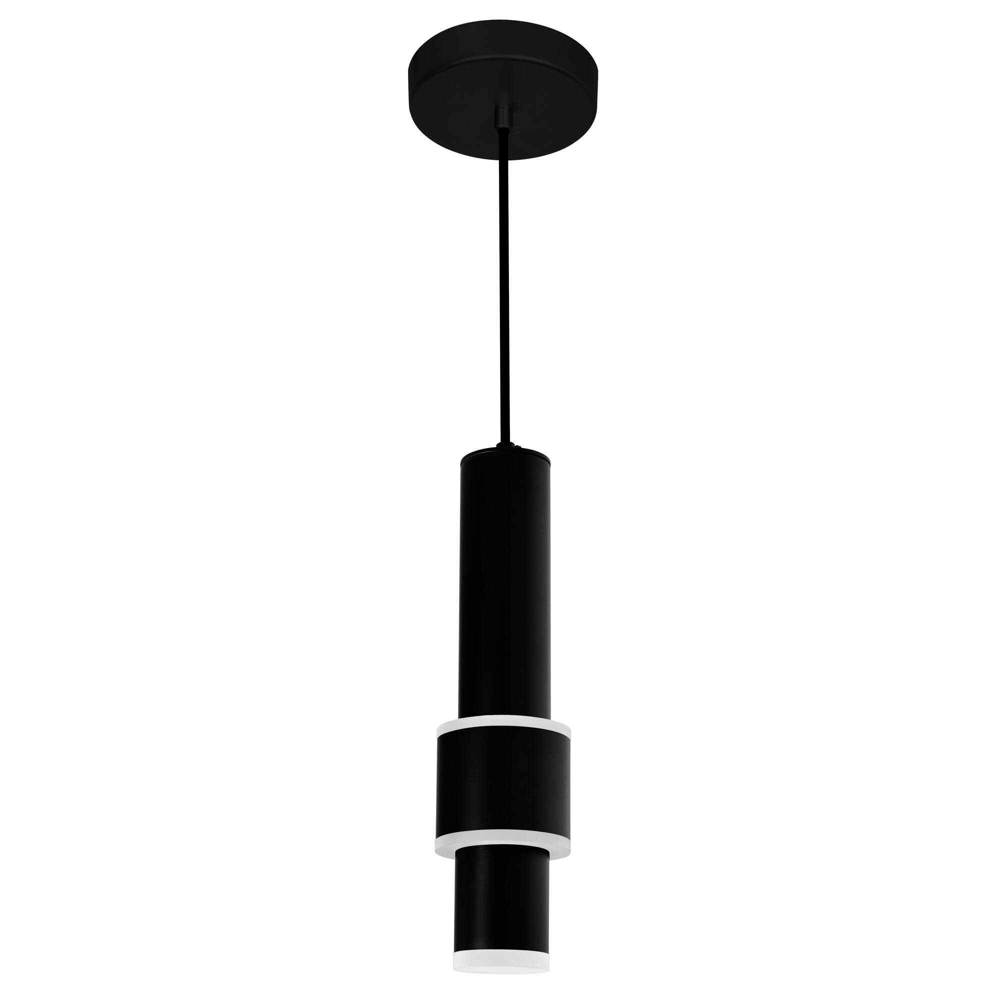 Back. CWI Lighting - Lena LED Integrated Mini Pendant With Black Finish - Black.