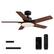 Front. Siljoy - 44-in Black Ceiling Fan with LED Light and Remote Control Include (5 Blades) For Bedroom Living Room and kitchen - Black.