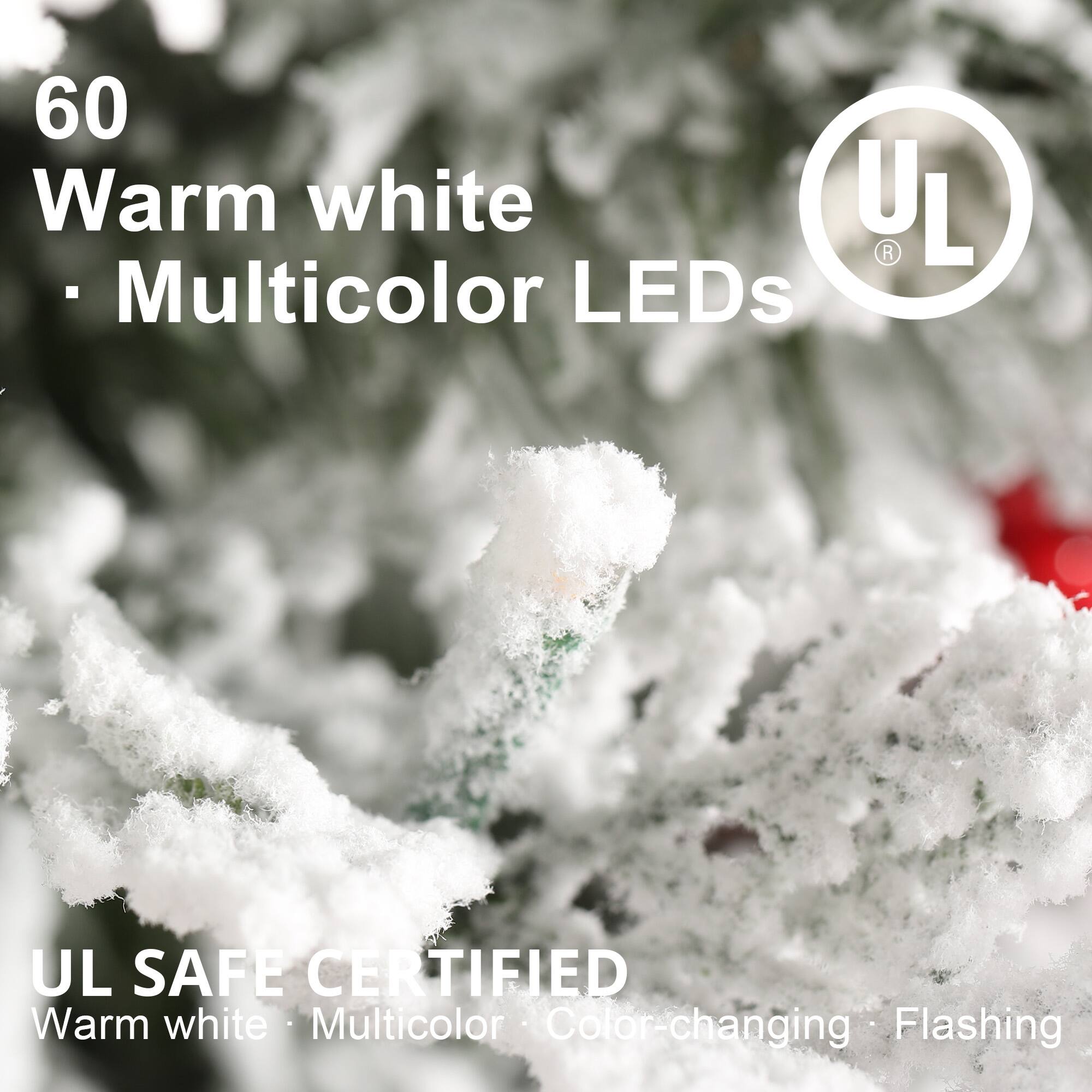 60 Warm white Multicolor LEDs

UL SAFE CERTIFIED
Warm white • Multicolor • Color-changing • Flashing
