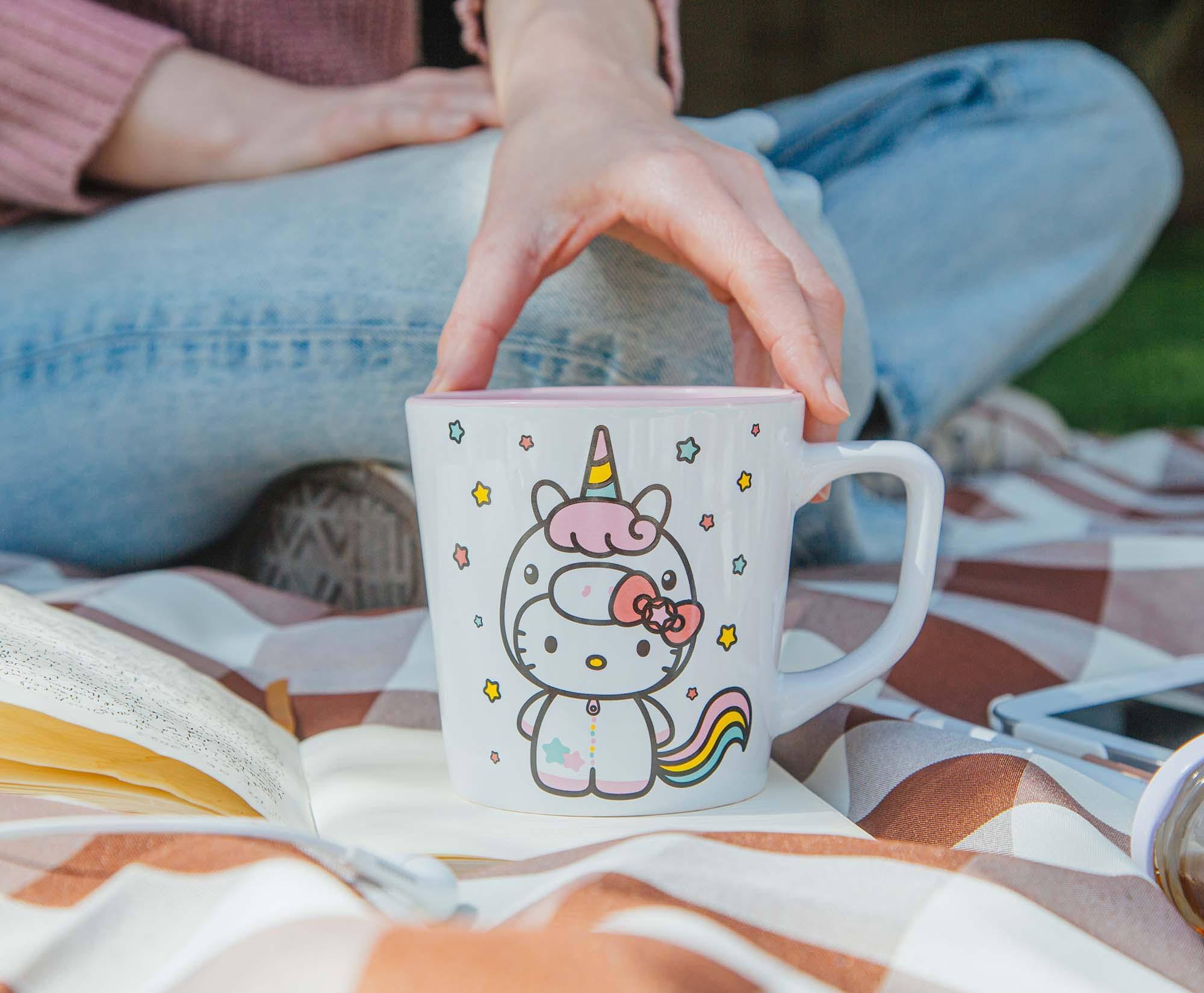 Alt View 4. Silver Buffalo - Sanrio Hello Kitty Unicorn Ceramic Latte Mug | Holds 17 Ounces - Pink.